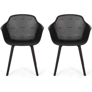 black modern garden chairs 