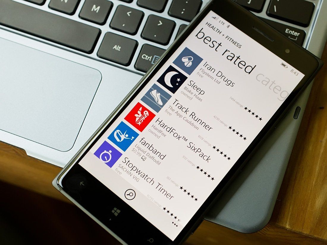 Top Rated Health and Fitness apps for our Windows Phones