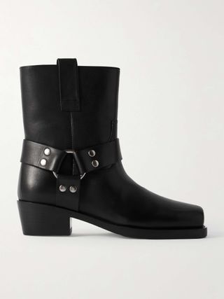 Roxy Studded Leather Ankle Boots