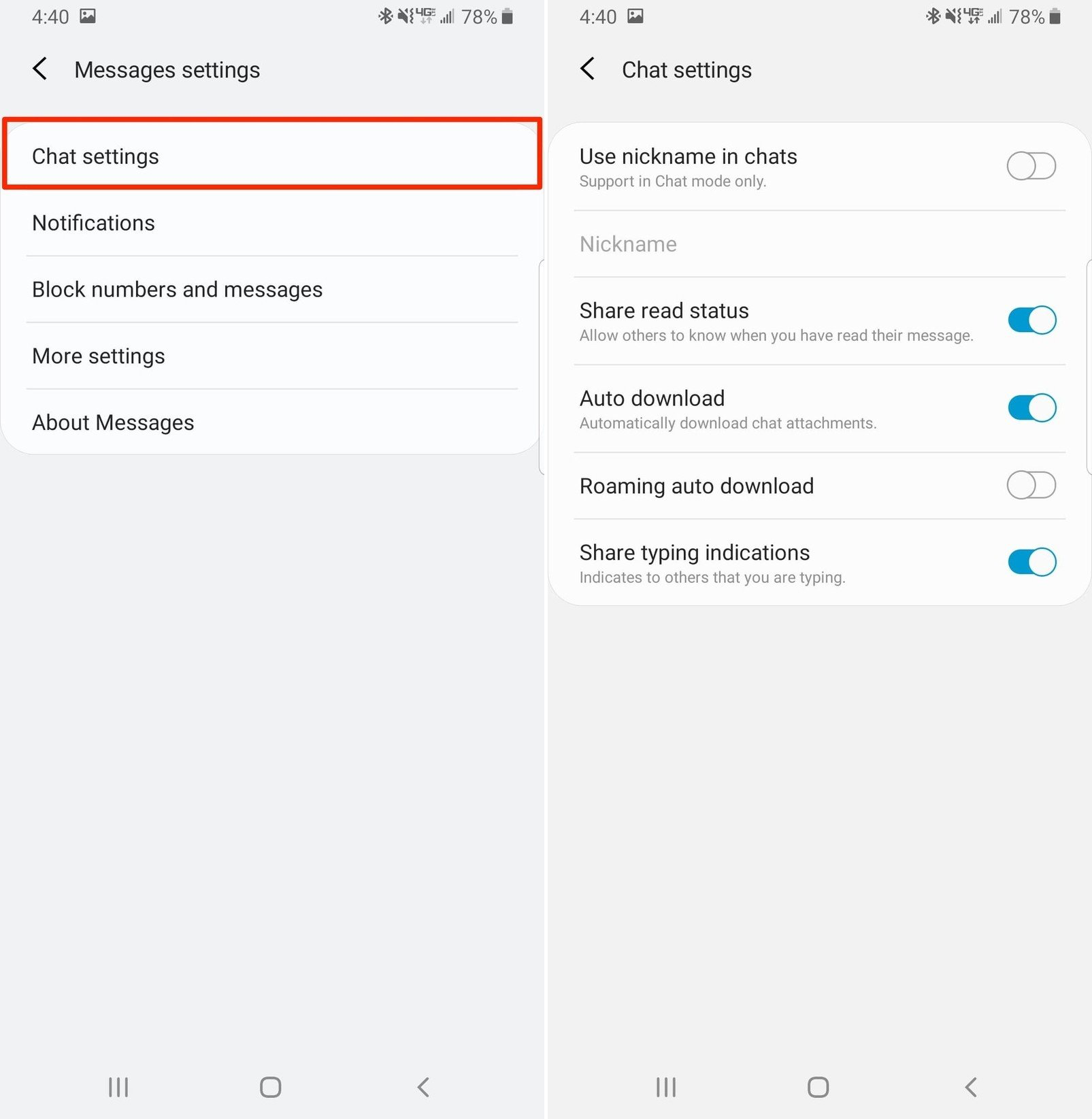 How to set up RCS chat in Samsung Messages