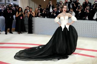 Lily Collins on the Met gala 2023 red carpet