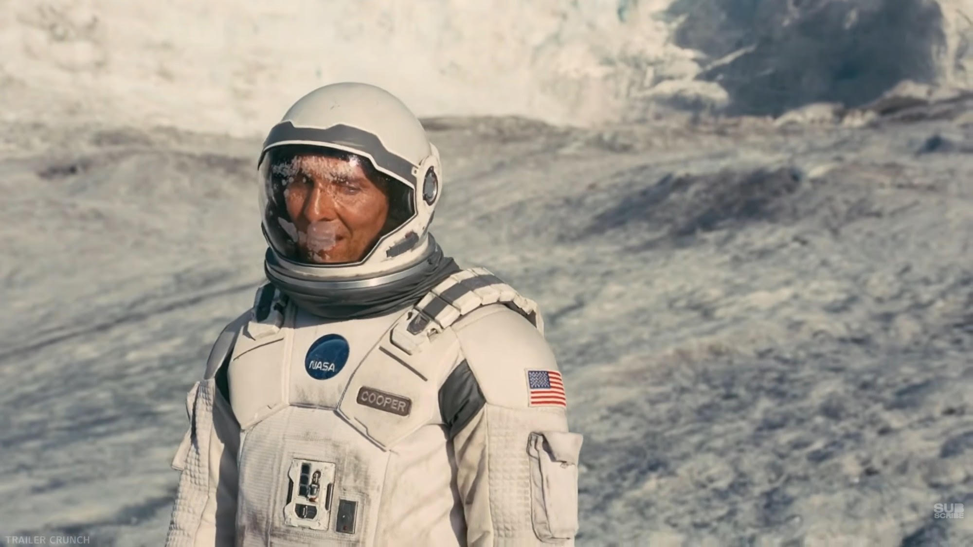 A teary Matthew McConaughey in Interstellar