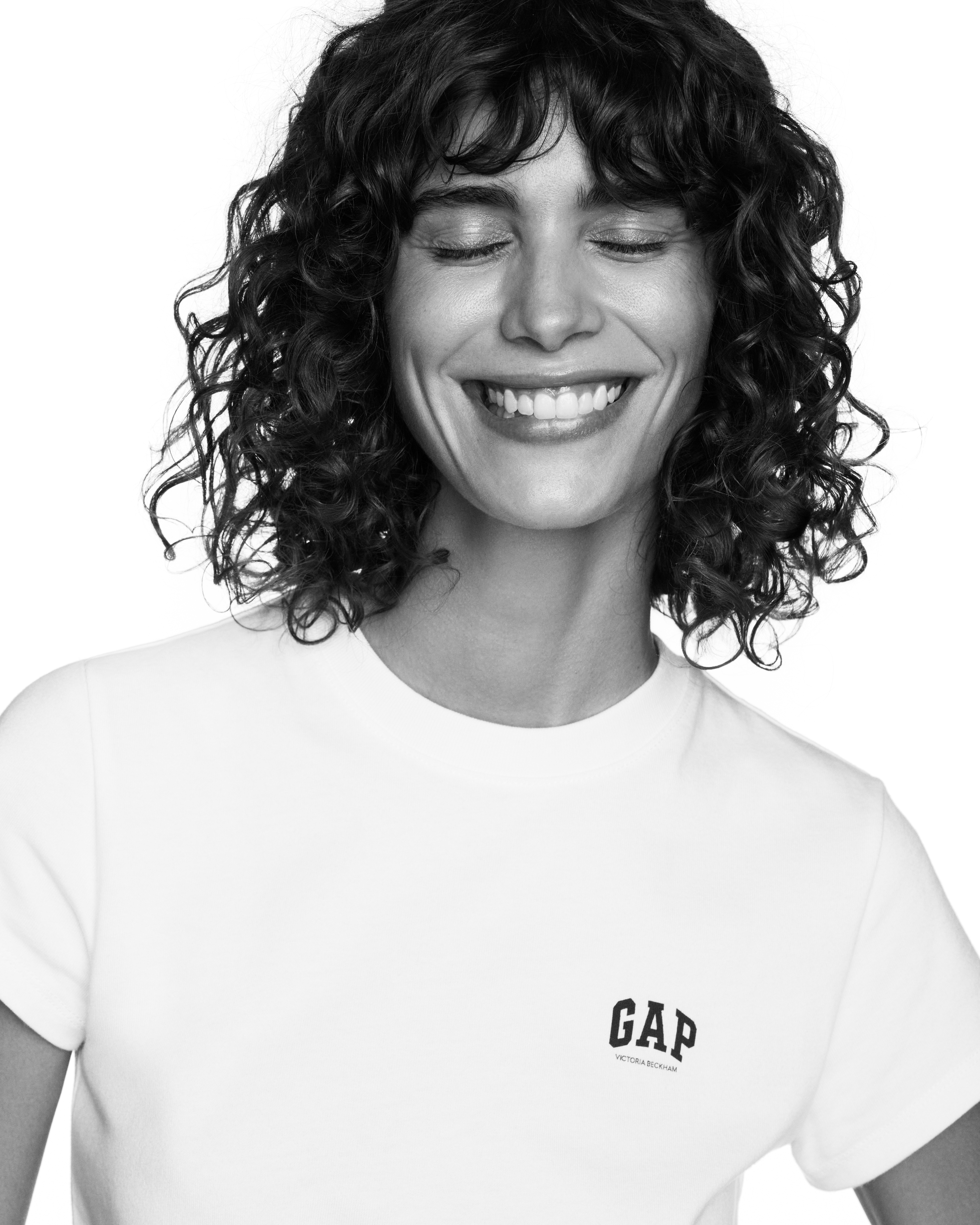 a model wearing the gap victoria beckham collaboration