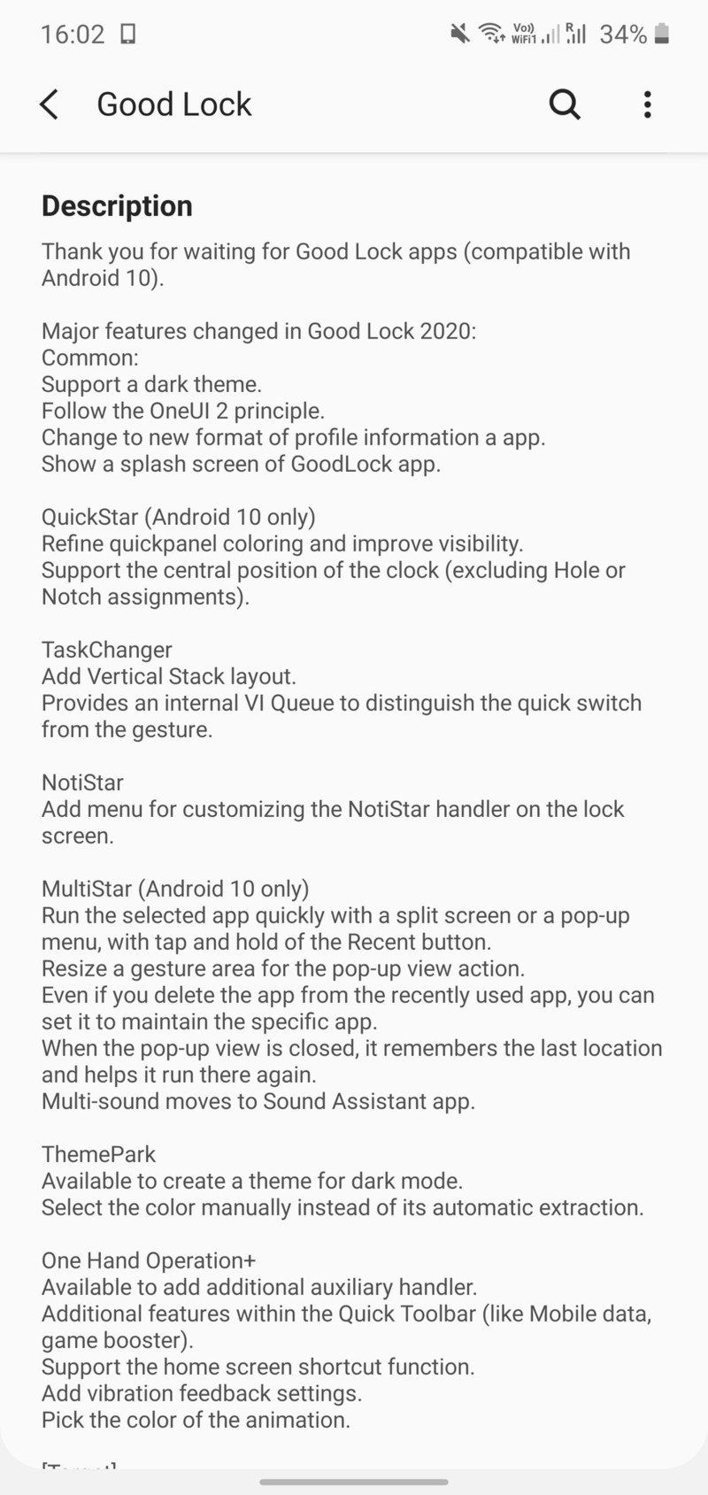 Samsung Good Lock 2020