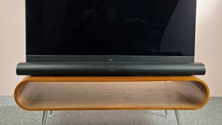 Sonos Arc Ultra in front of a 55-inch TV