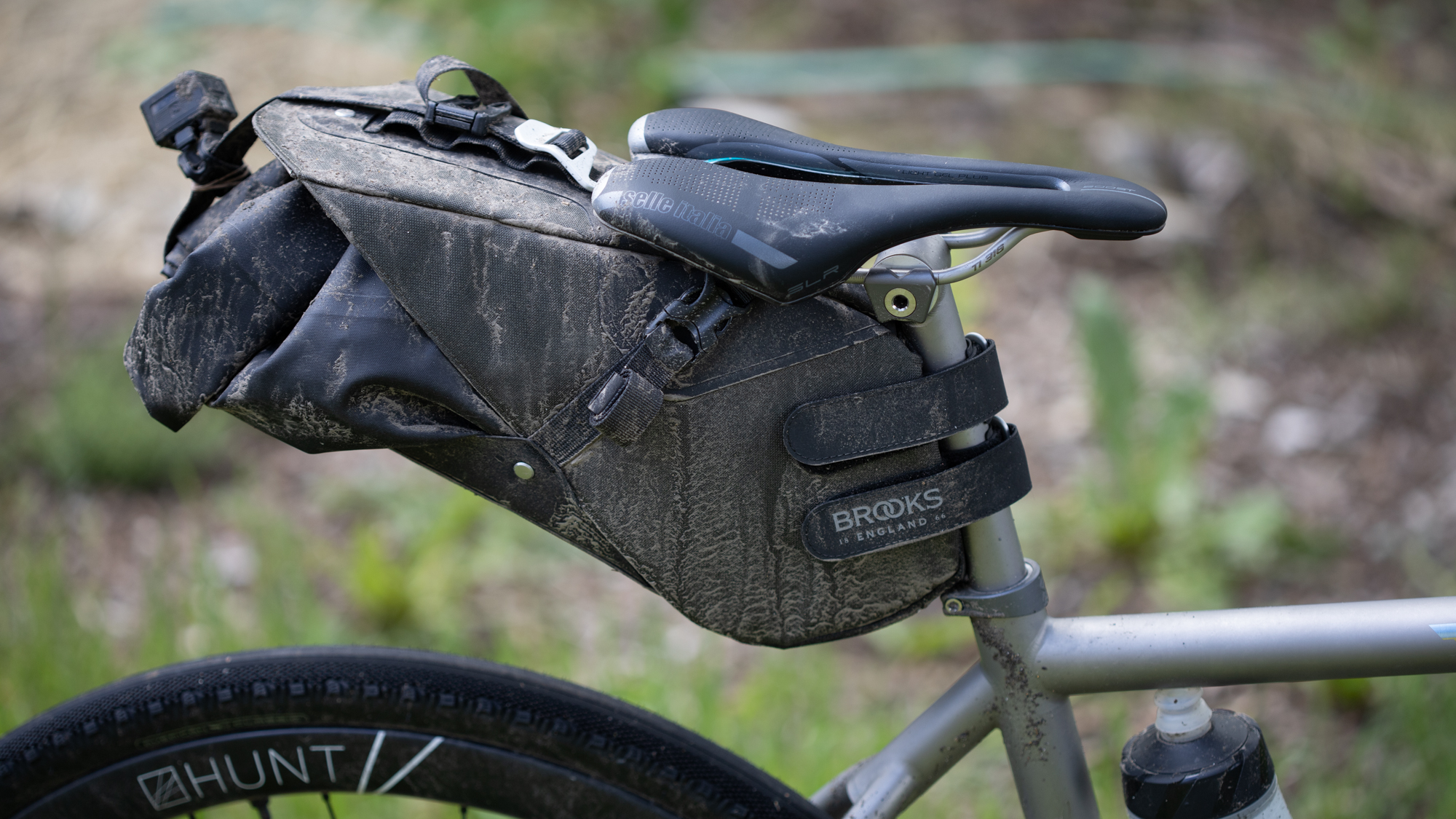 Leather Tool Bag Bicycle Saddle Bag Handcrafted Bike Bag CHARCOAL BLACK