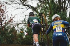 Xan Crees racing cyclocross and gravel