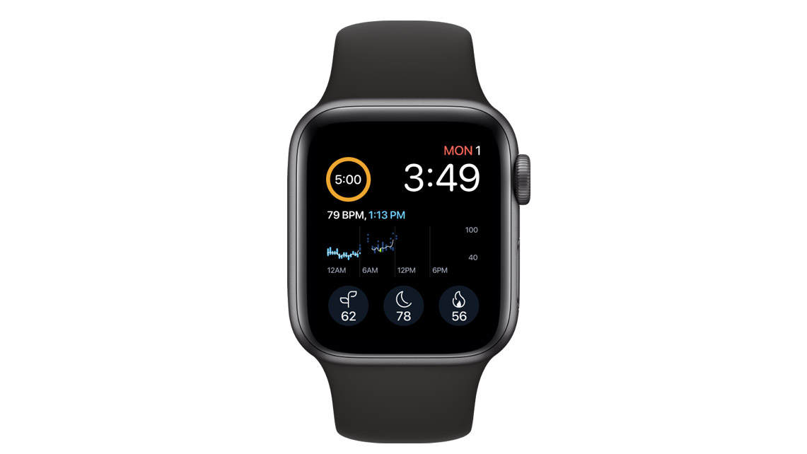 Oura app on an Apple Watch