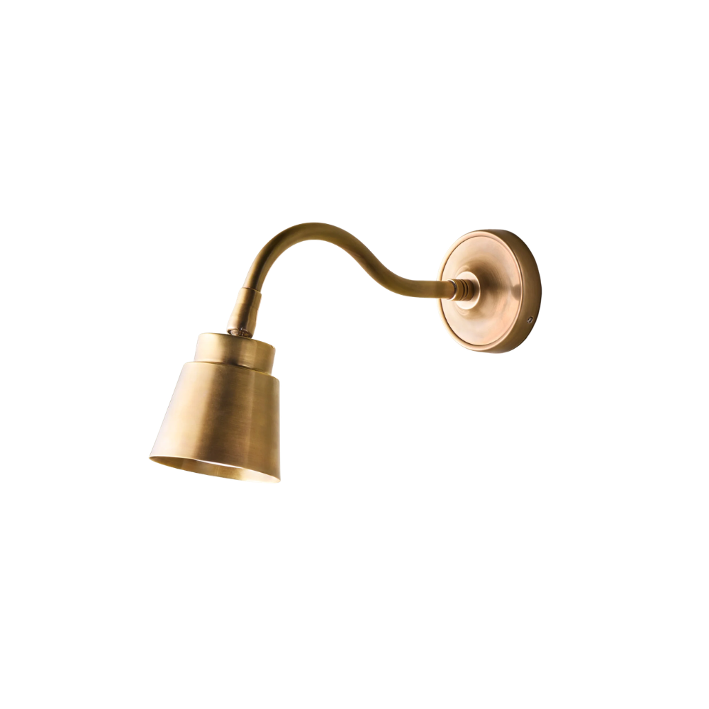 Brass wall light