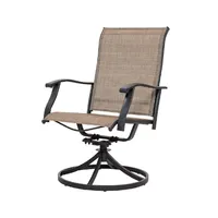 Nuu Garden Iron Frame Swivel Dining Chair Set