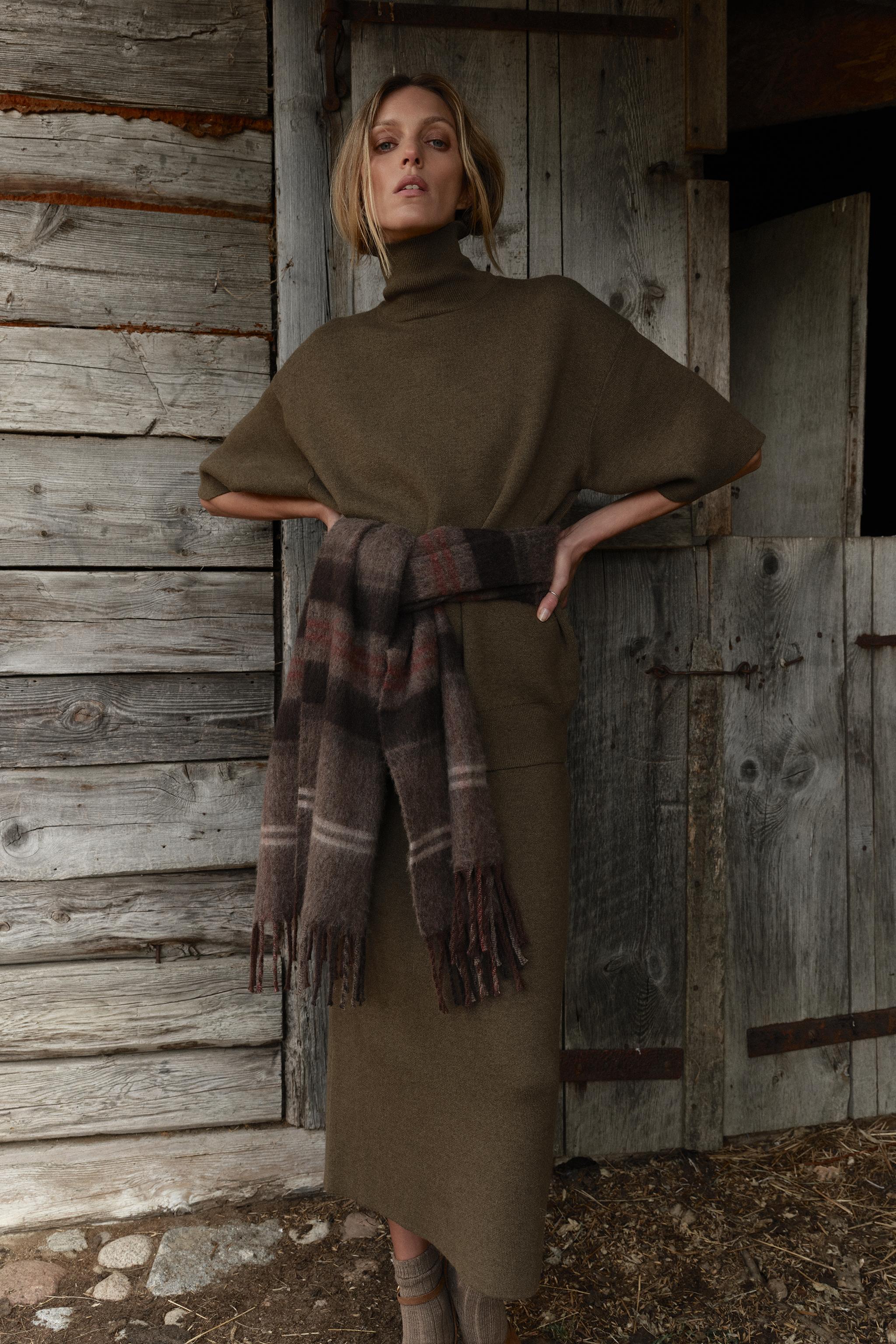 Oversized Wool Sweater With High Neck