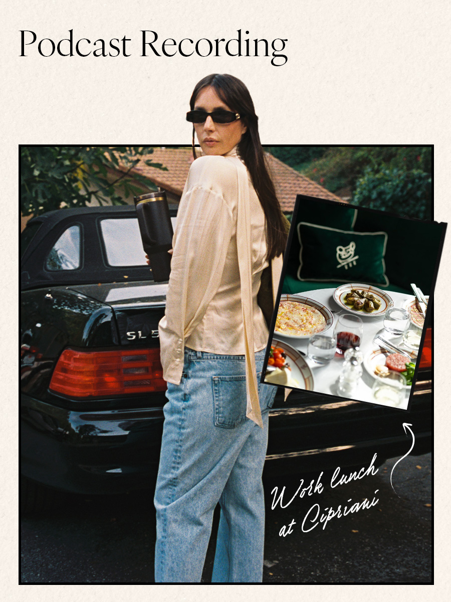 Pia Baroncini in top and jeans