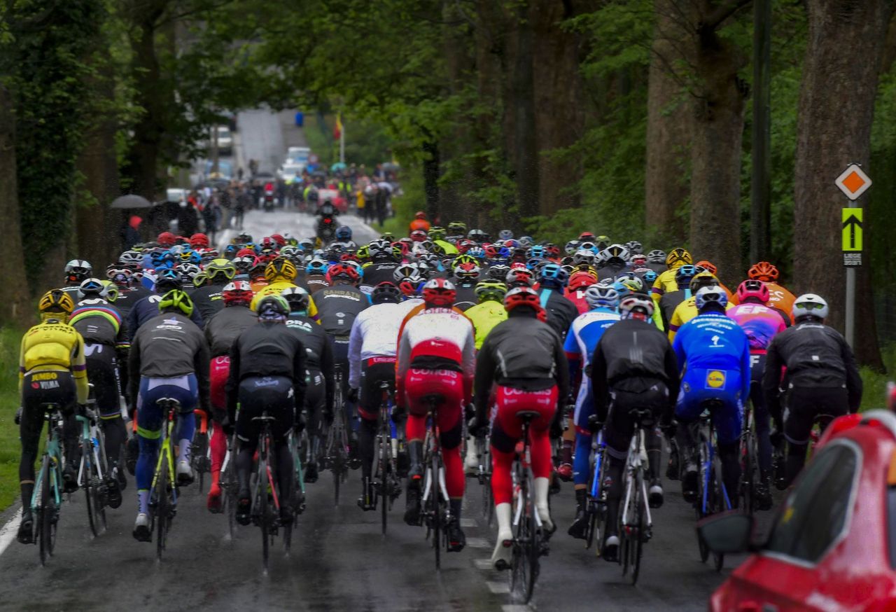 The rear of the peloton