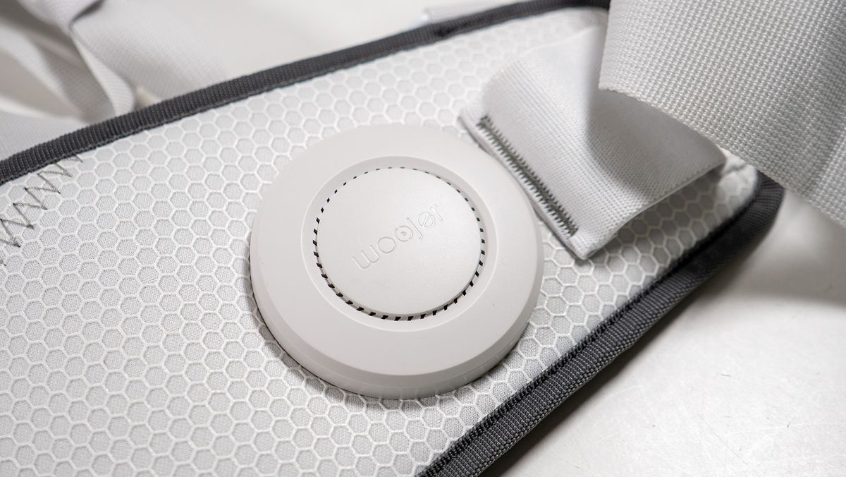 The top of a haptic motor on the Woojer Haptic Vest 3