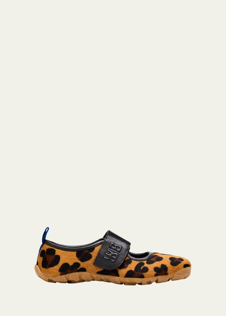 Leopard Mary Jane Ballerina Sneakers