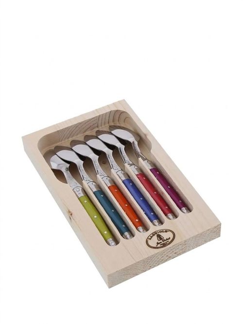 Laguiole Stainless Steel Teaspoons, Set of 6, Multi
