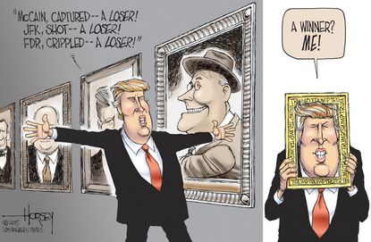 Political cartoon U.S. Donald Trump 2016