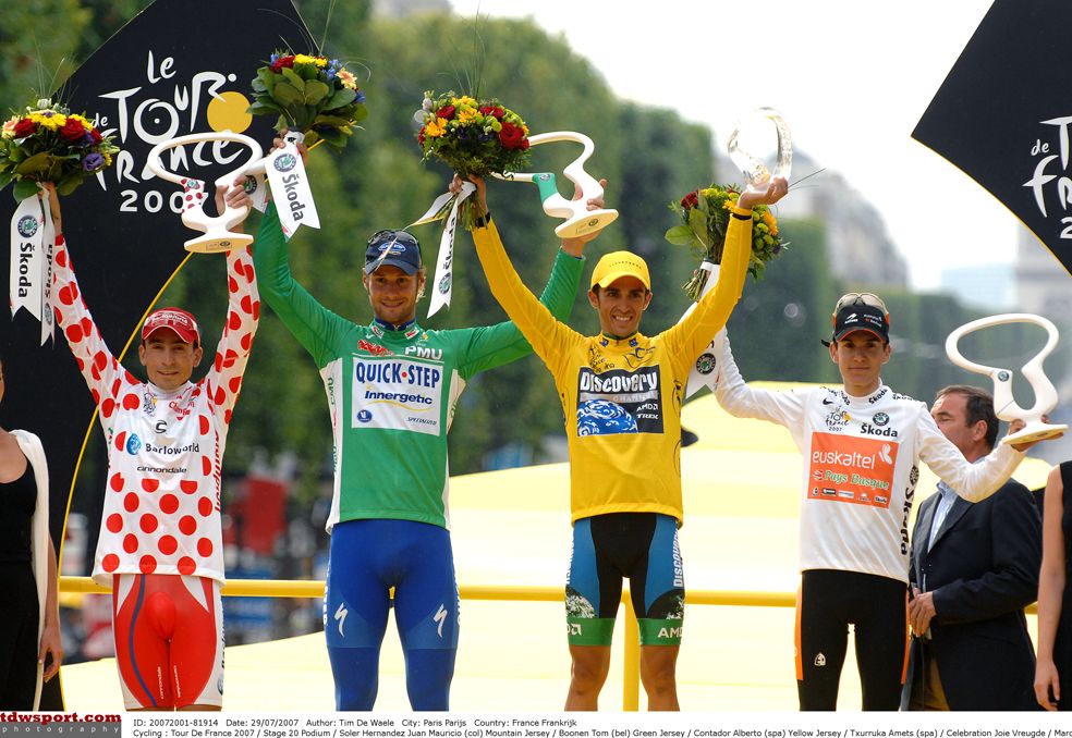 The 2007 Tour de France jersey winners