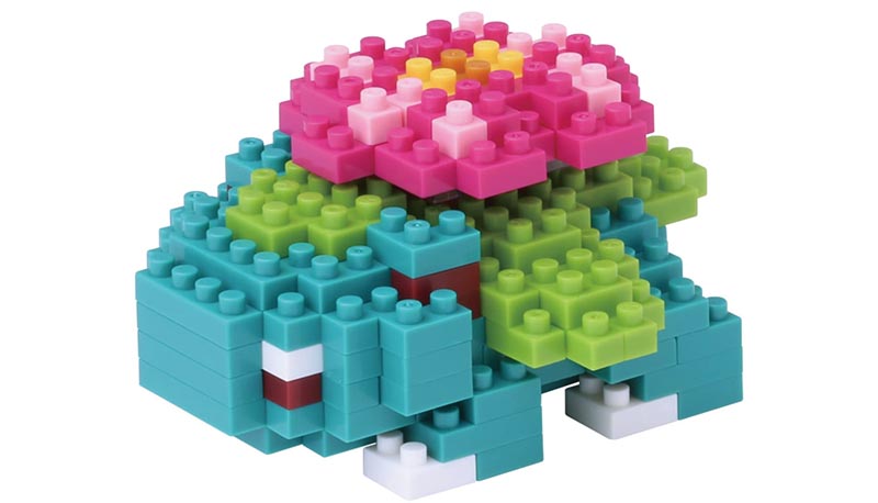 A Venusaur Pokemon is made out of small nanoblocks.