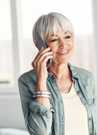 Woman talking on the phone