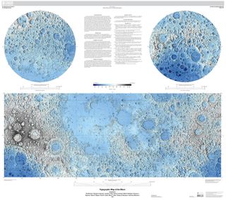 A new moon map based on altimeter data from the Lunar Reconnaissance Orbiter.