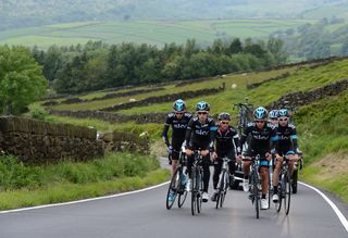 Team Sky recce the roads of Yorkshire ahead of the 2014 Tour de France