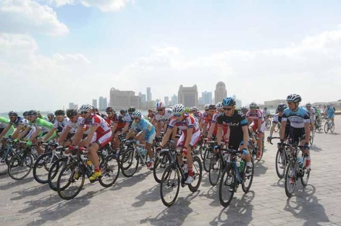The start of the Tour of Qatar