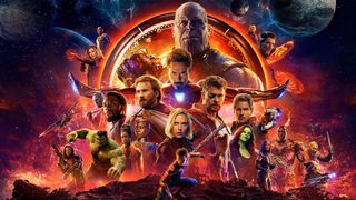 A press image for Avengers: Infinity War showing all of the Marvel movie's main characters in one of the best superhero movies