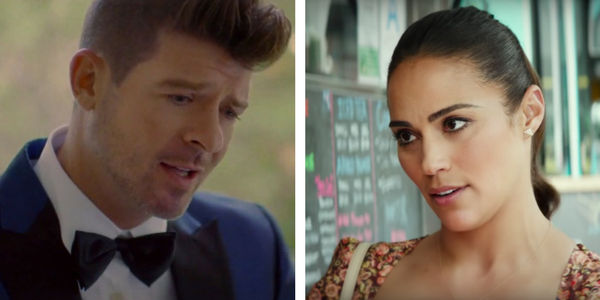 Robin Thicke and Paula Patton