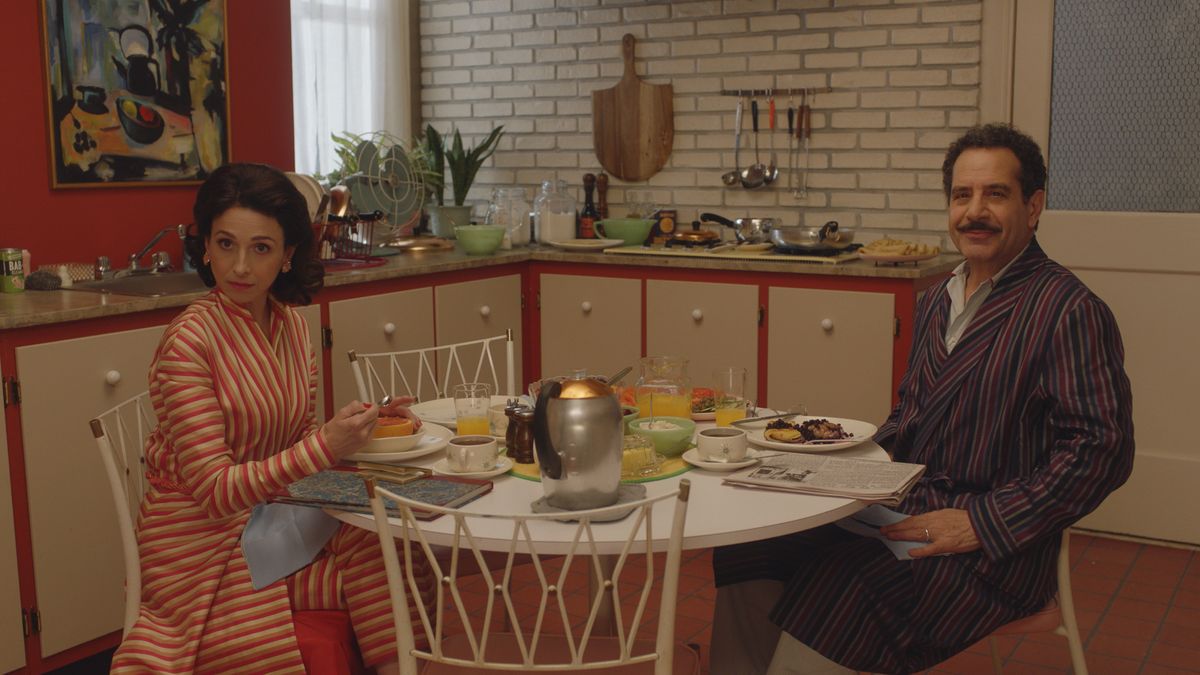 Marin Hinkle and Tony Shalhoub in The Marvelous Mrs. Maisel 