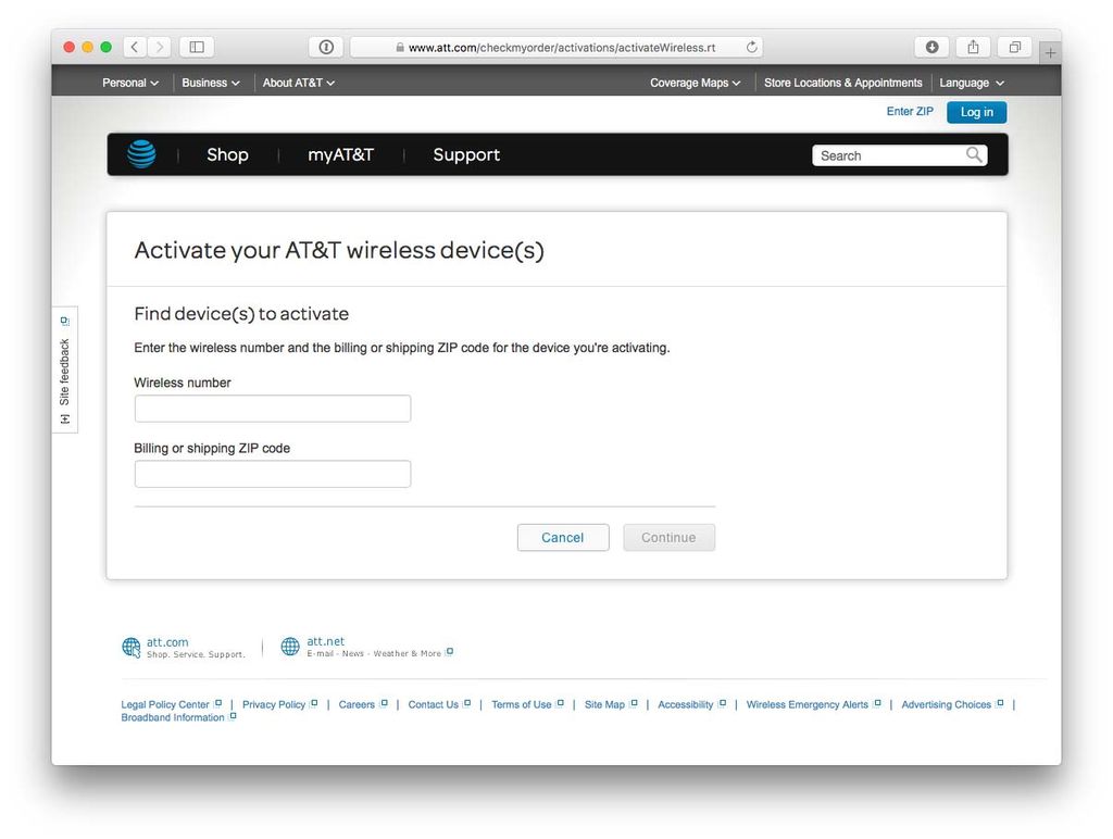 Att wireless activate