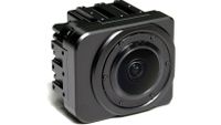 Nikon / Mitsubishi Fuso dual wide-angle / telephoto in-vehicle camera on a white background