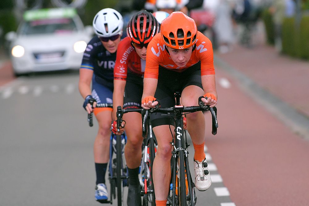 Riejanna Markus (CCC-Liv) leads the breakaway stage 4