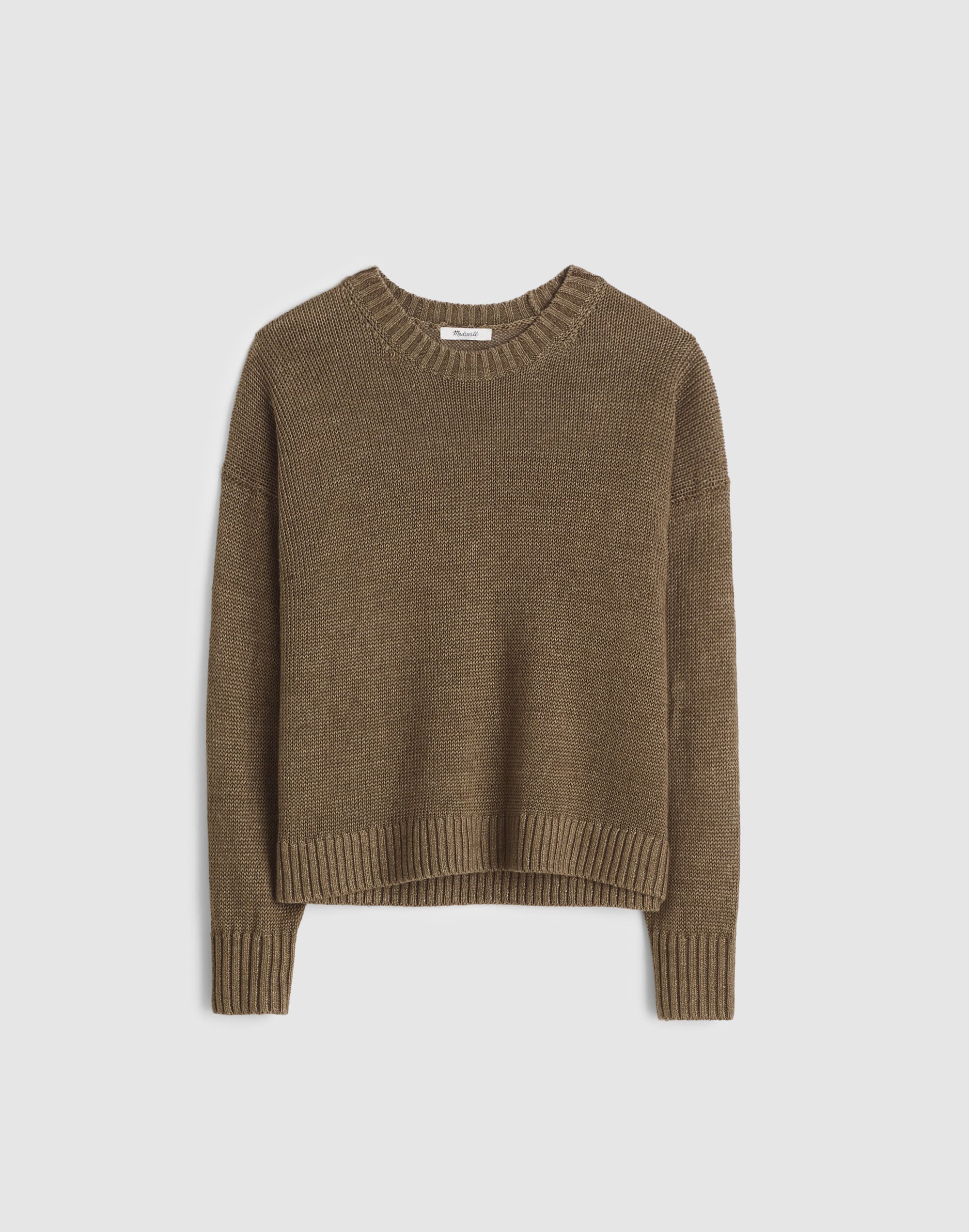 Linen Drop-Shoulder Sweater