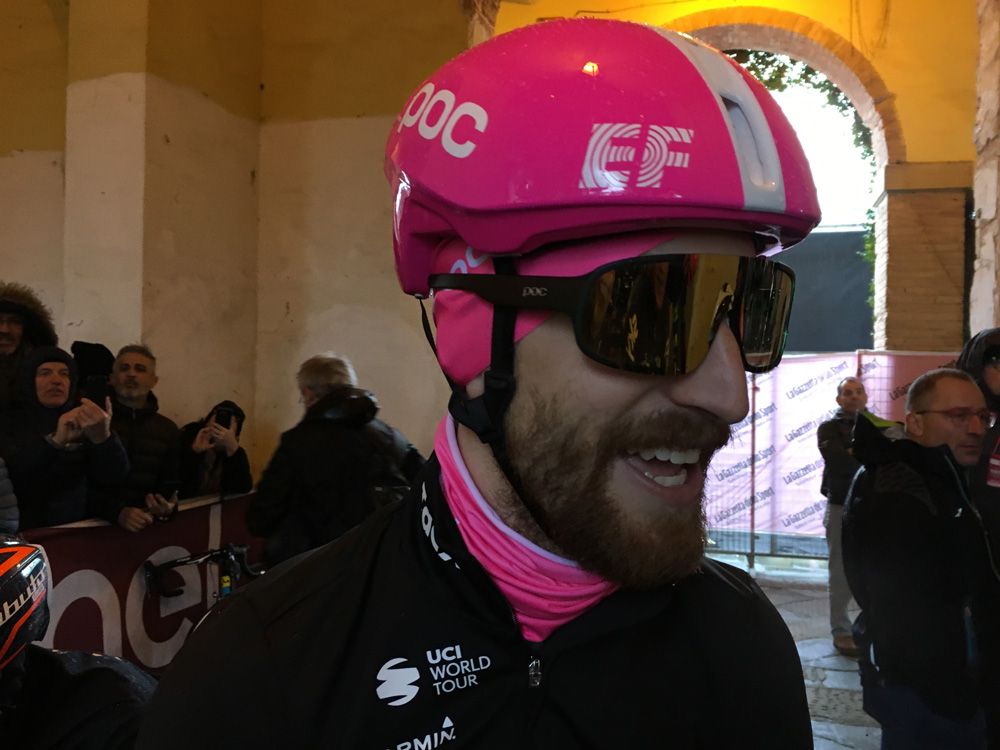 Taylor Phinney was upbeat for his season debut at Strade Bianche