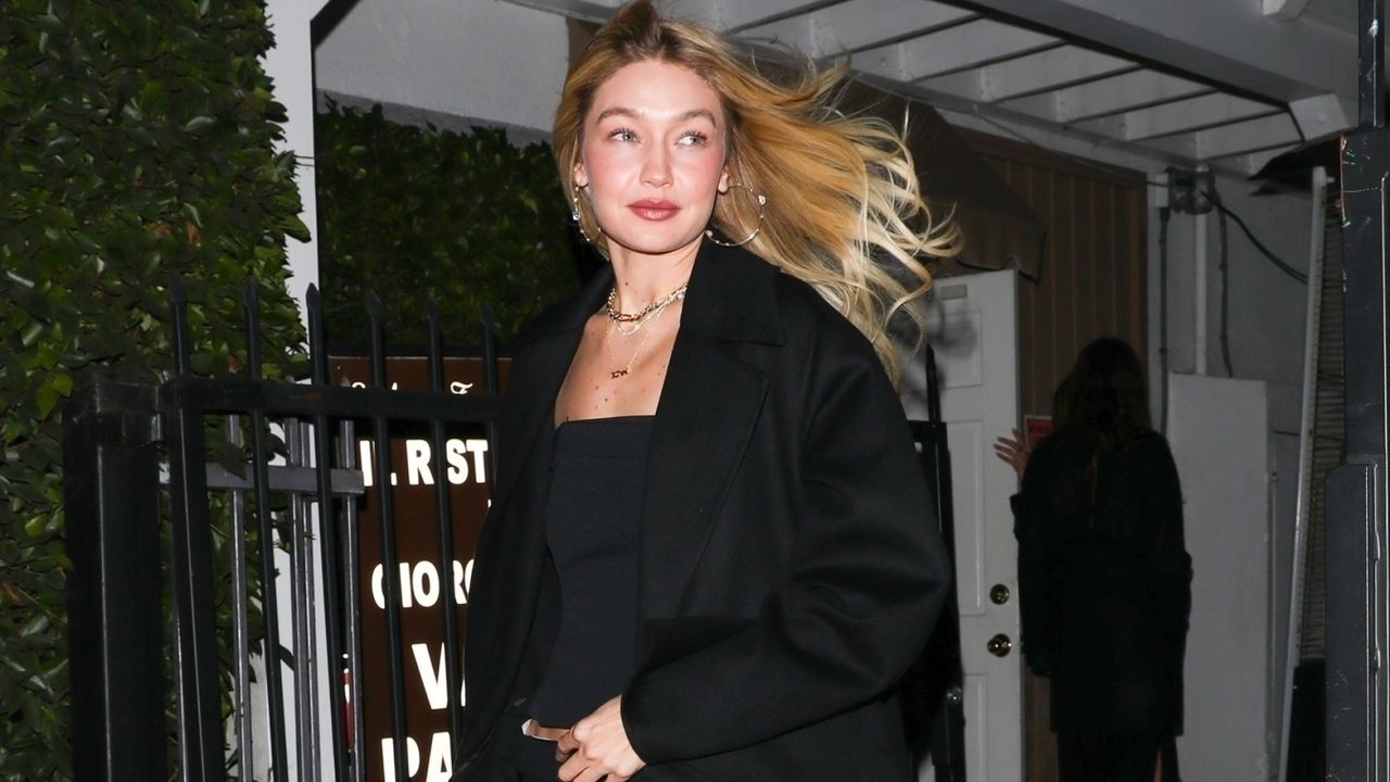 Gigi Hadid all black date night outfit bradley cooper