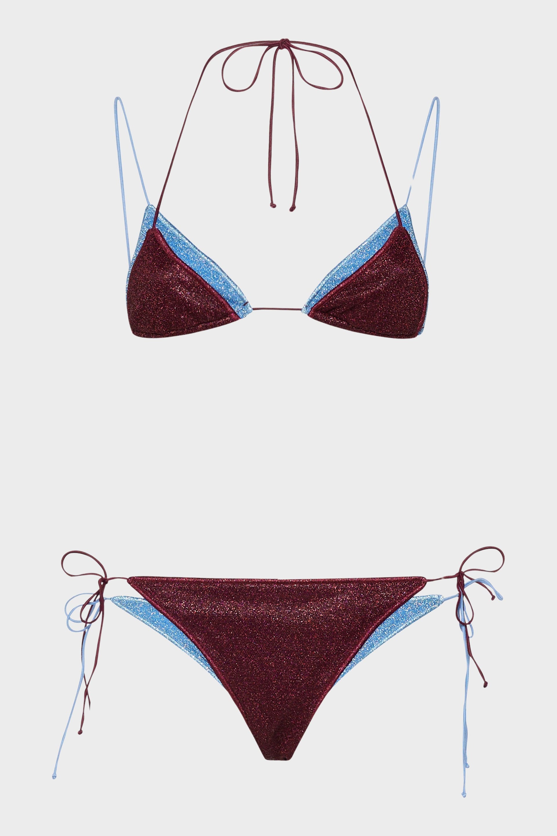 Lumi&amp;egrave;re Bicolor Double Kini - Crystal - Burgundy / S