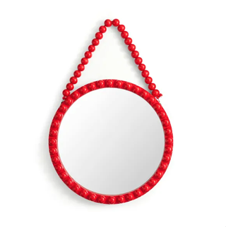 Dunelm red bobbin wall mirror