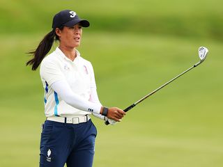 Celine Boutier representing France at the Women's Olympic Golf Event