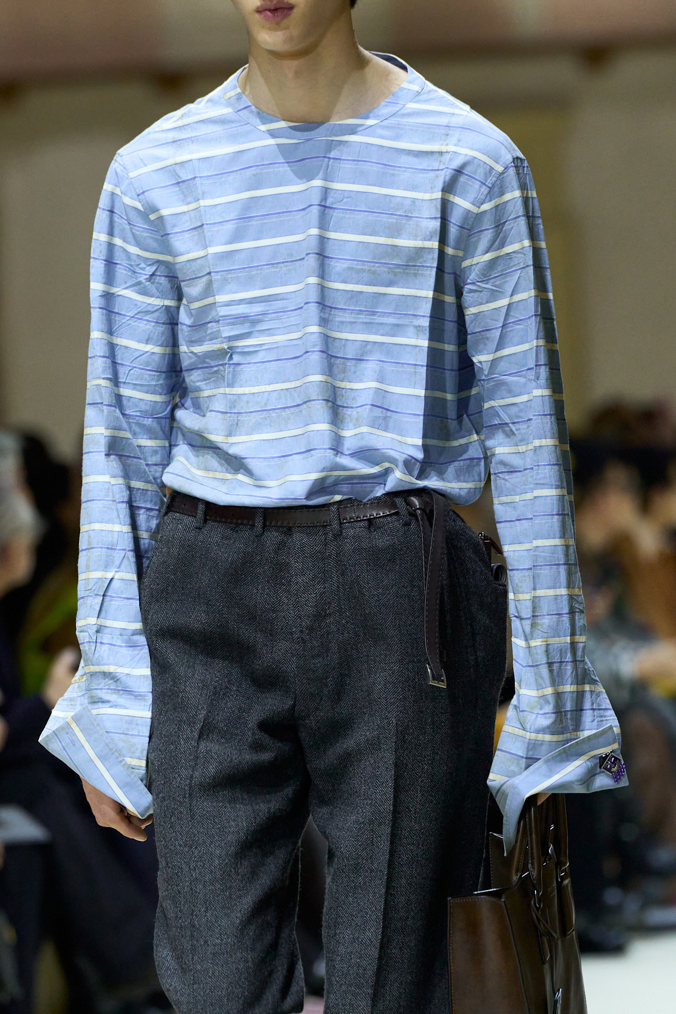 details of the stained clothing.