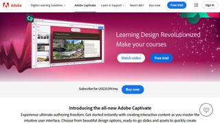 Website screenshot for Adobe Captivate