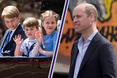 Prince William with Prince George, Princess Charlotte and Prince Louis