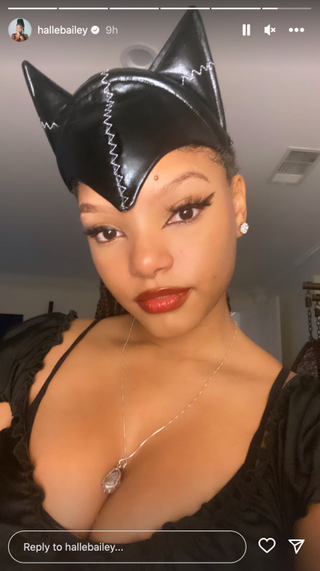 Halle Bailey in Catwoman costume