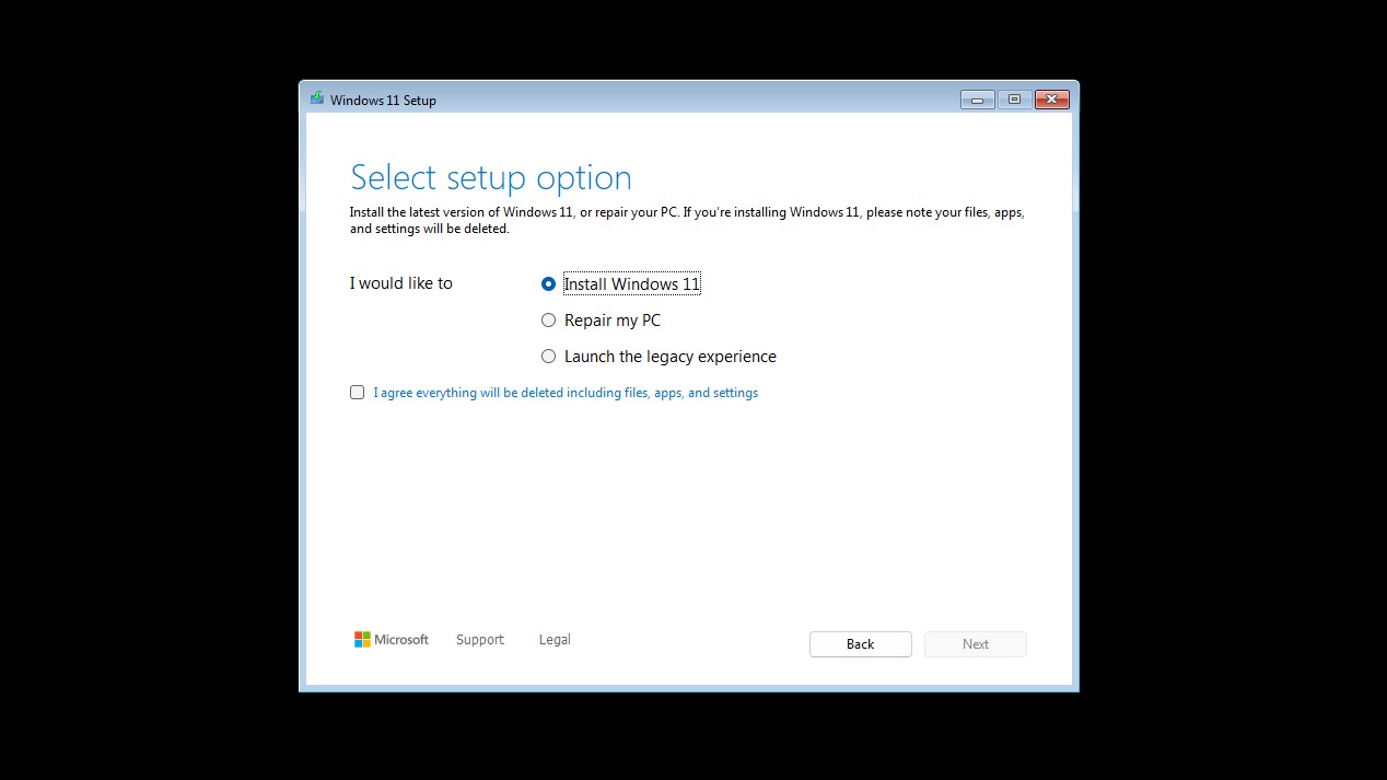 New Windows 11 Install UI