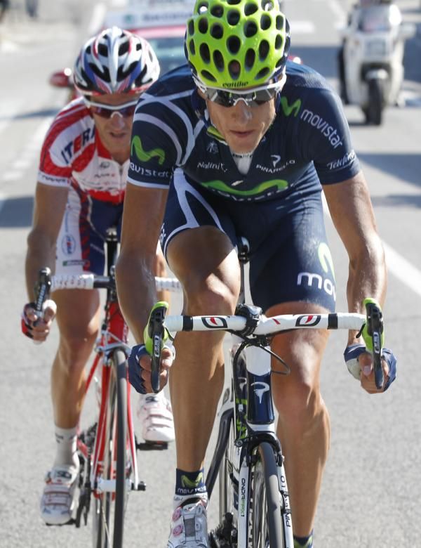 Ignatas Konovalovas (Movistar Team) leads Moreno