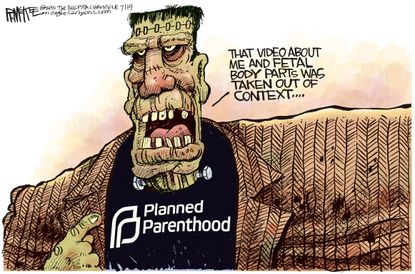 Editorial cartoon U.S. Planned Parenthood Video