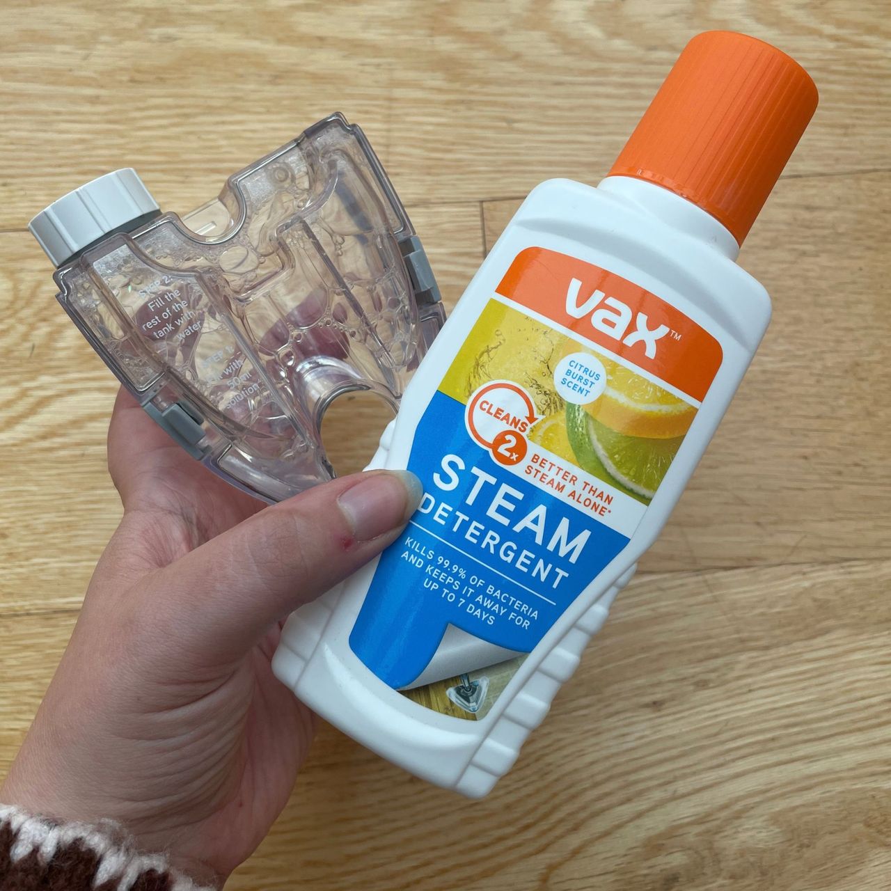 VAX Total Home Steam Cleaner detergent and water tank