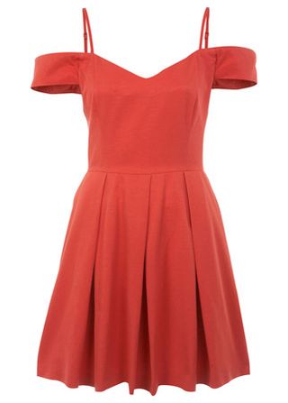 Miss Selfridge off-the-shoulder dress, £45