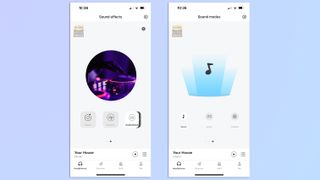 A compilation of screenshots showing the Edifier Connect app on iOS