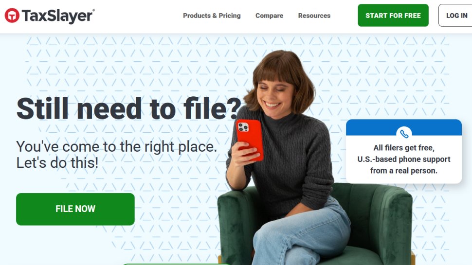 TaxSlayer website screenshot (October 2025).
